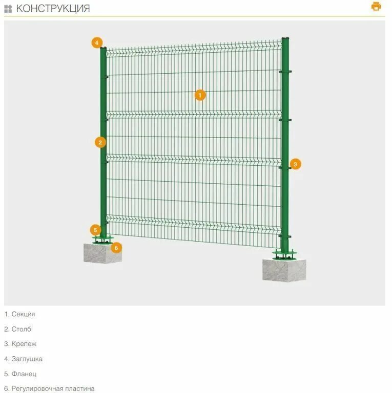 4. 200. 55. 5 ral 6005. 3д забор черный.