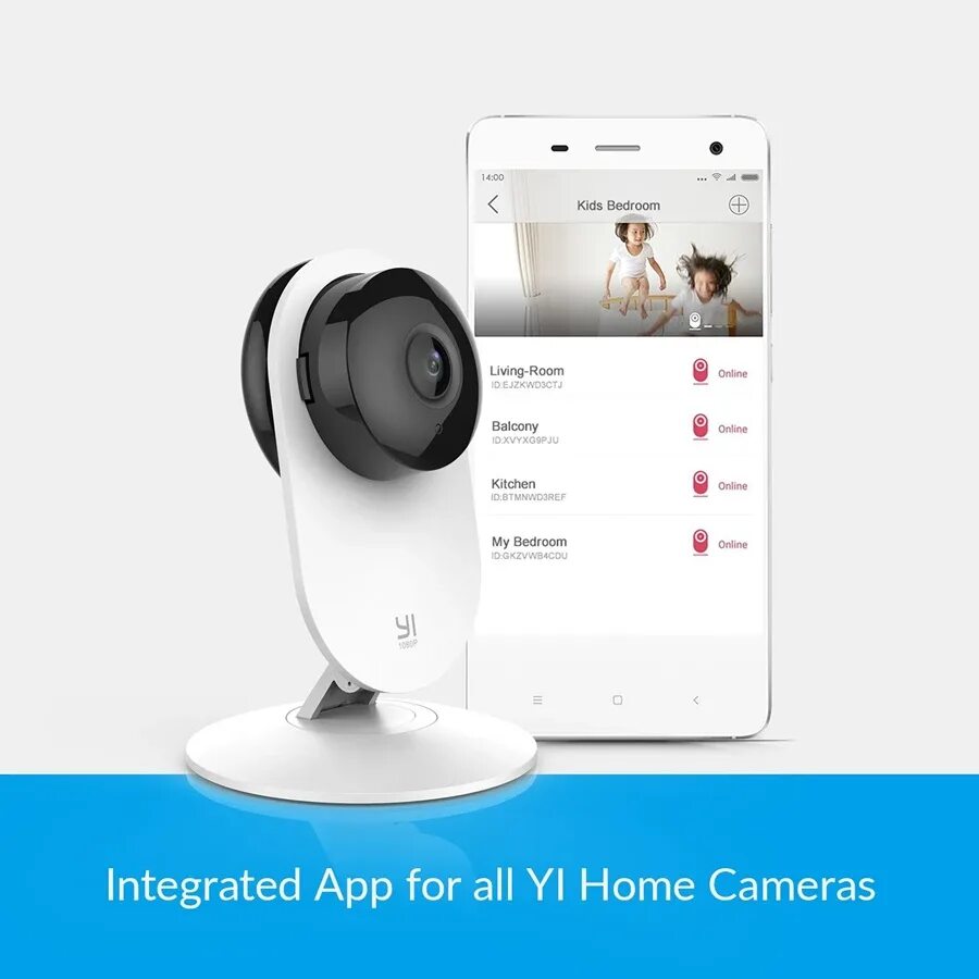 YI Baby Monitor 1080P цветная Видео няня Мини камера наблюдения с Wifi Babyphone