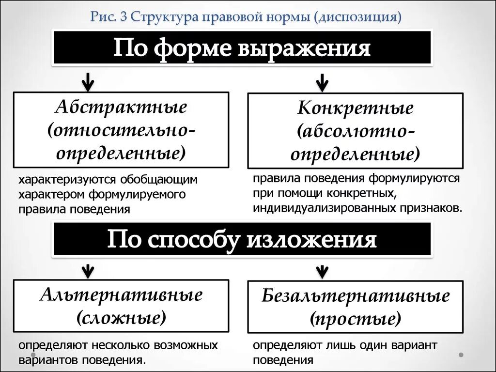 Приведите примеры диспозиции. Пример абсолютно определенной диспозиции. Структура правовой нормы. Структура правовой нормы определение.