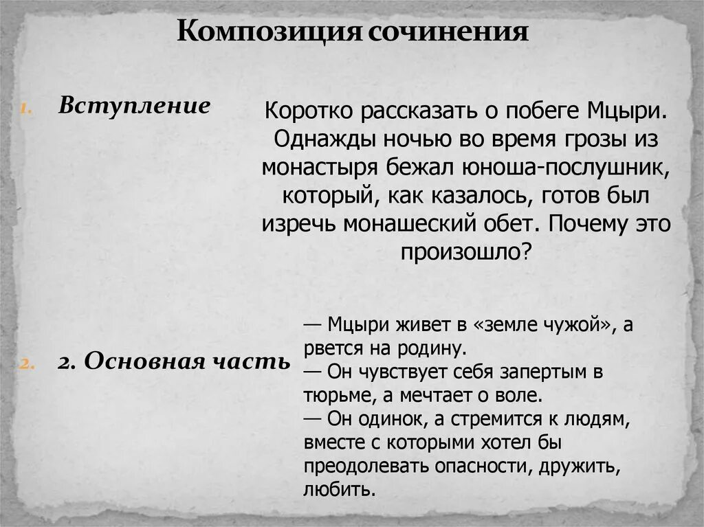 План сочинения Мцыри. Сочинение Мцыри. Бегство Мцыри из монастыря. Причины побега Мцыри из монастыря. Мцыри сбегает