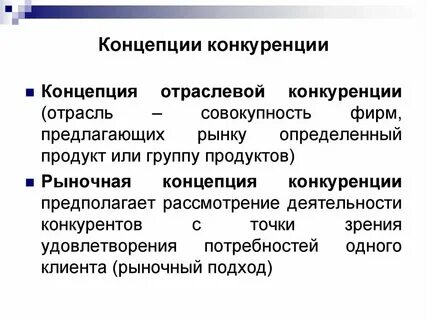 Понятие конкурентной фирмы