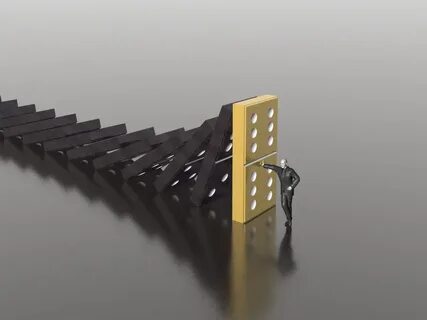 Как падают доминошки