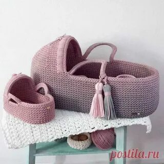 Вязание люльки для куклы