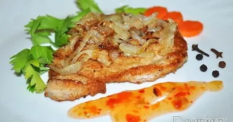 Простой рецепт из свинины с луком