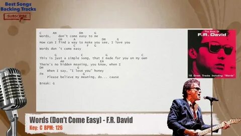 Words don t come easy перевод