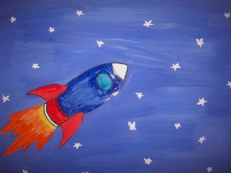 Рисунки ко дню космонавтики начальная школа. Рисование для детей космос. Рисование космос в детском саду. Рисование с детьми на тему космос. Детям о космосе в детском саду.