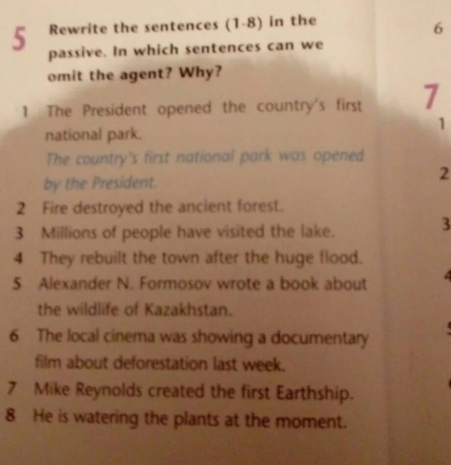 Rewrite the sentences in your notebook using. Rewrite the sentences in the passive. rewrite in the passive. sentences in passive. rewrite the sentences in the passive voice.