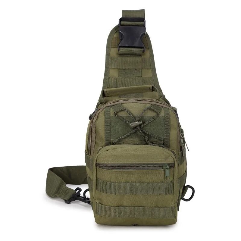 Нагрудная сумка тактическая ЕДС. Однолямочный рюкзак с Molle. Сумка Tactical d200. Рюкзак на одной лямке Military Molle Tactical Hiking (600d) код as-bs0018b. Сумка плечо мужская тактическая