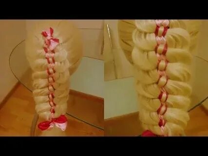 Как вплести ленточку в косичку