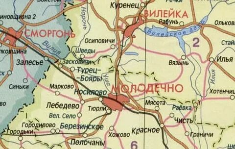 Молодечно на карте