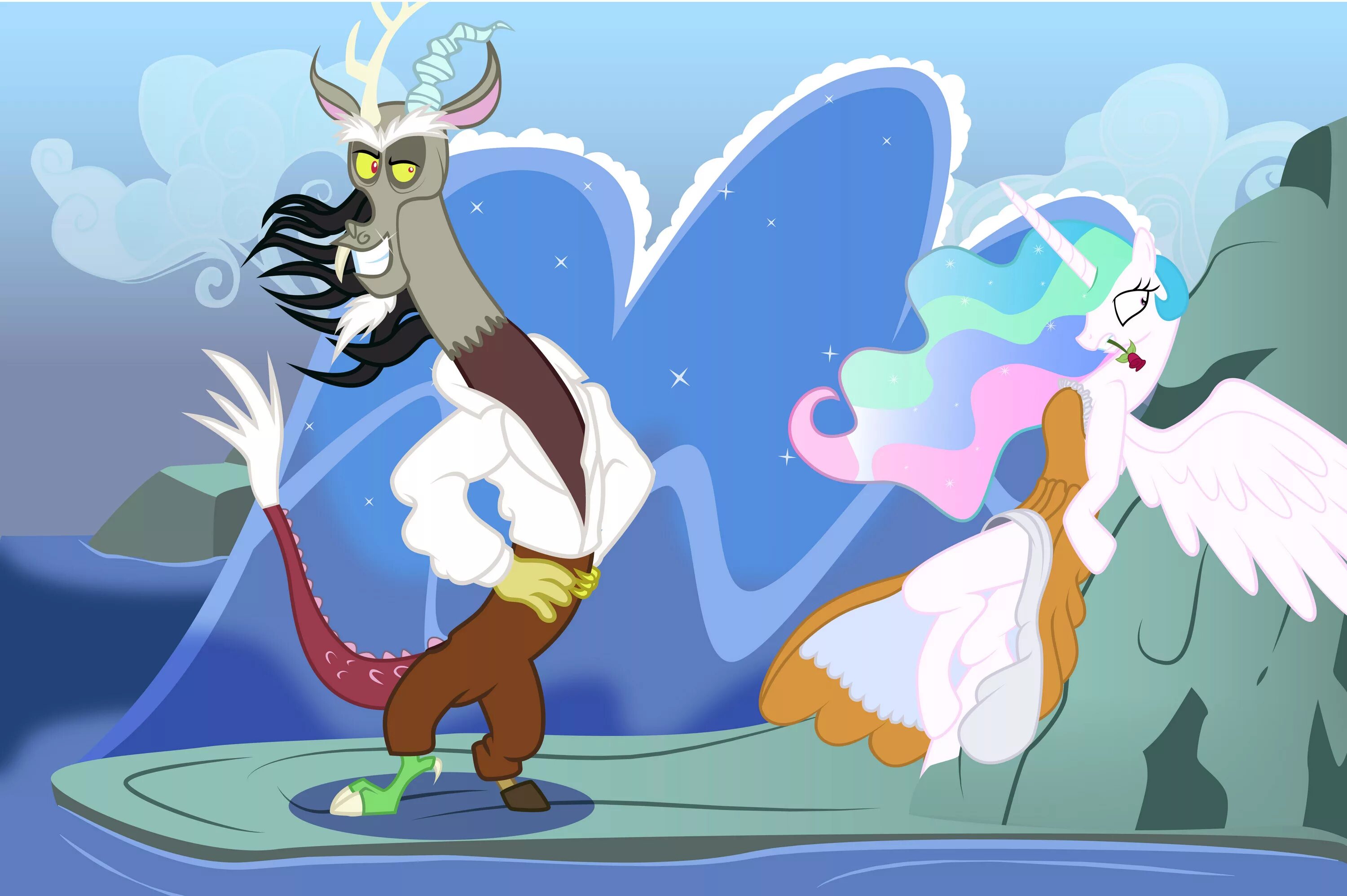 Дружба это чудо дискорд. Дракон дискорд и флаттершай. Млп дискорд и флаттершай. Флаттершай и дискорд. Дискорда 5.