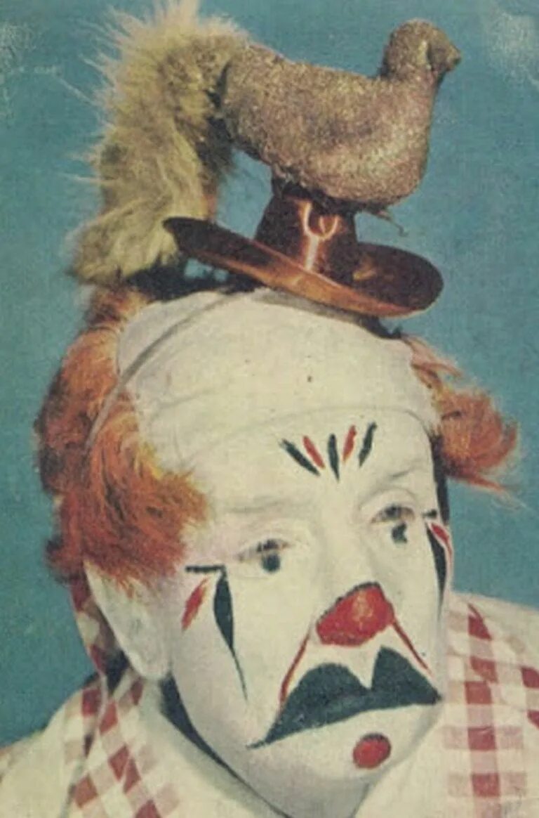 A clown works at a circus