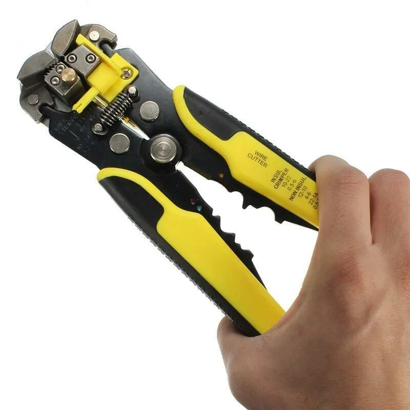 Стриппер кабельный 8“/200mm (industrial). Стриппер обжимка наконечников. Электрическая зачистка проводов. Электрическая зачистка проводов. Плоскогубцы для снятия изоляции с проводов.