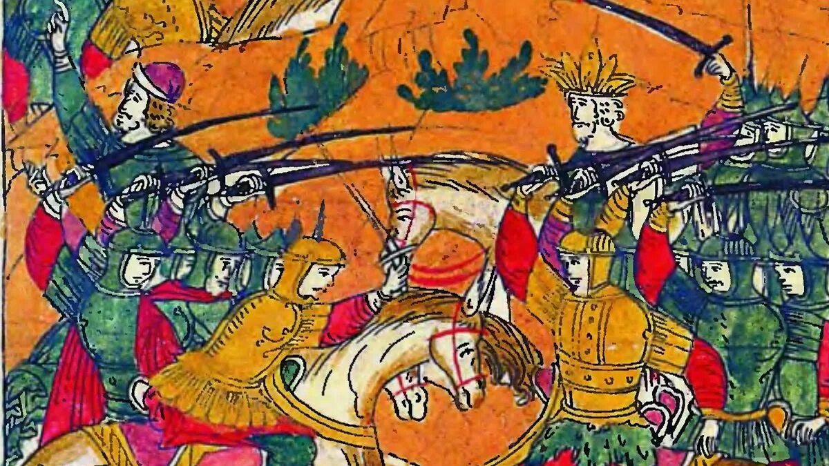 Крымский царь девлет гирей. Судбищенская битва 1555. судбищенская битва орловская. битва 1571 девлет гирей миниатюра. мемориал судбищенская битва.