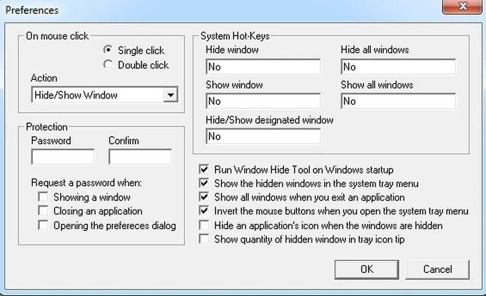 Hidden осу. Windows Tray icon. System Tray menu. Программу ONECLICK Hide Window.