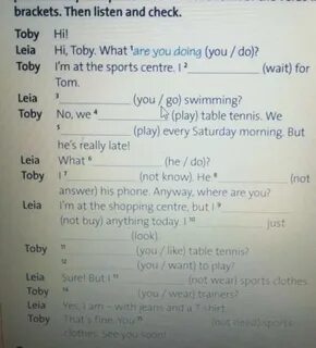 Complete the dialogues use present
