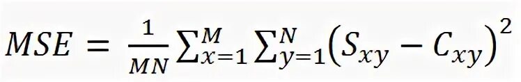Mean squared error. Mean squared error