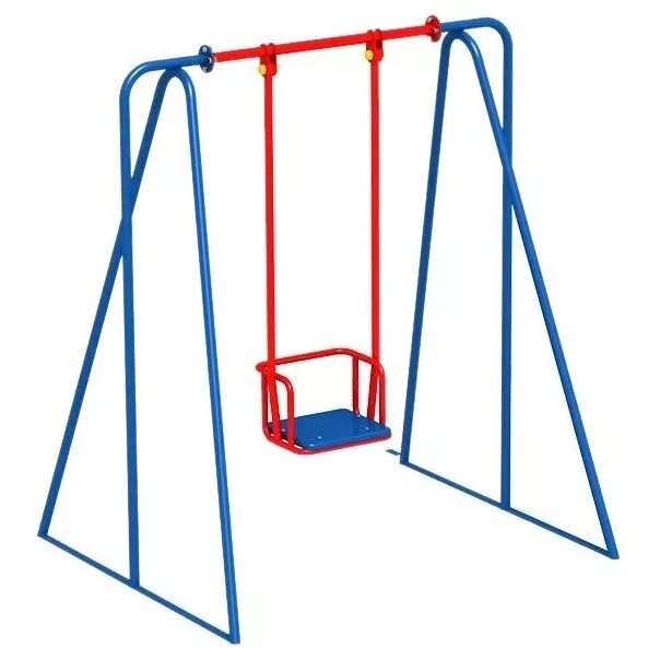 01-п. 1. Уличный комплекс dfc mts -01. Качели для малышей уличные. Качели "стандарт-1" (одиночные, жесткая подвеска)тссц 116-0459.