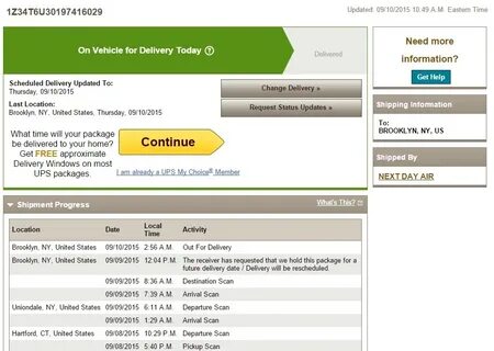 Ups отслеживание