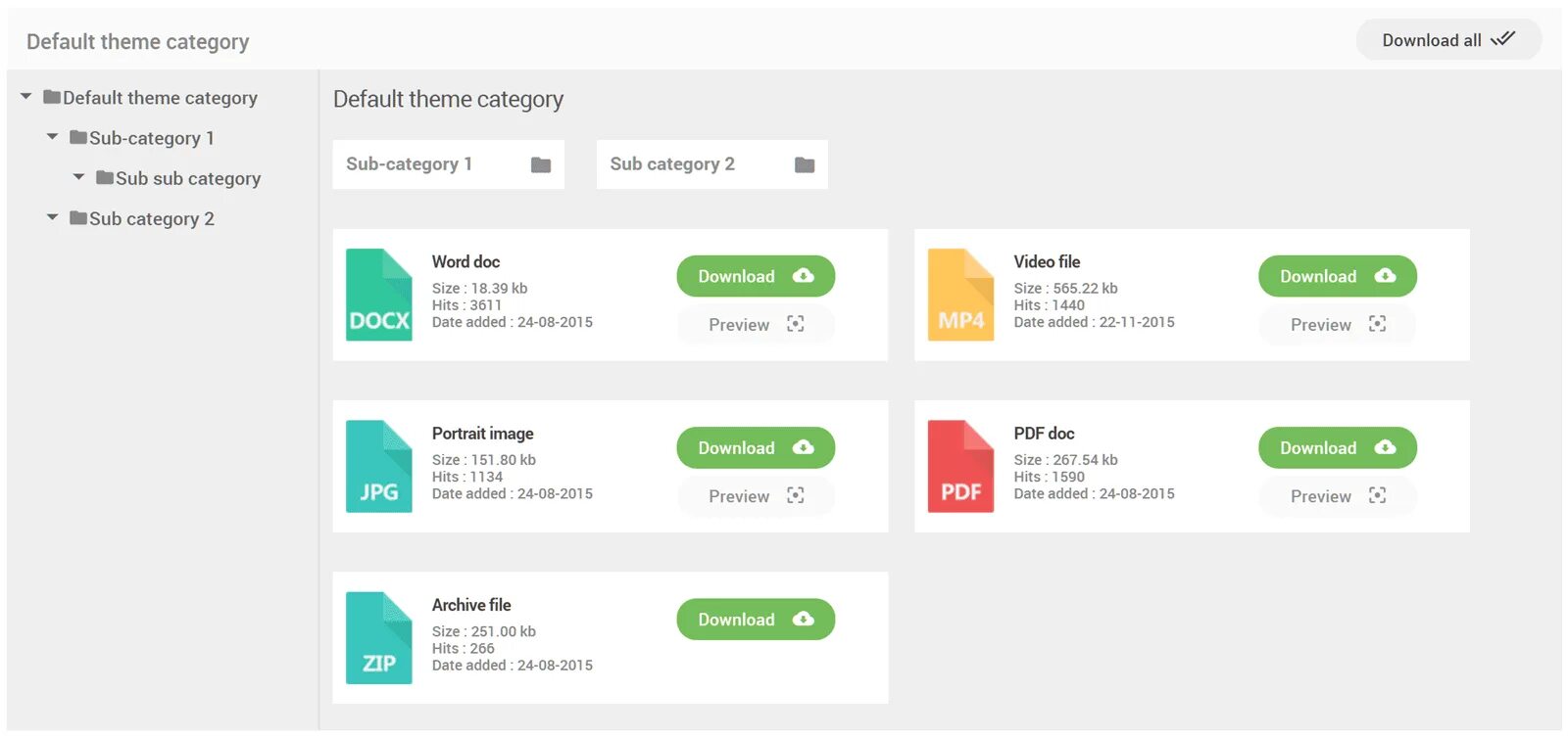 Fileservice user file download. Wp file download. wordpress download files. bootstrap file manager template. default theme.