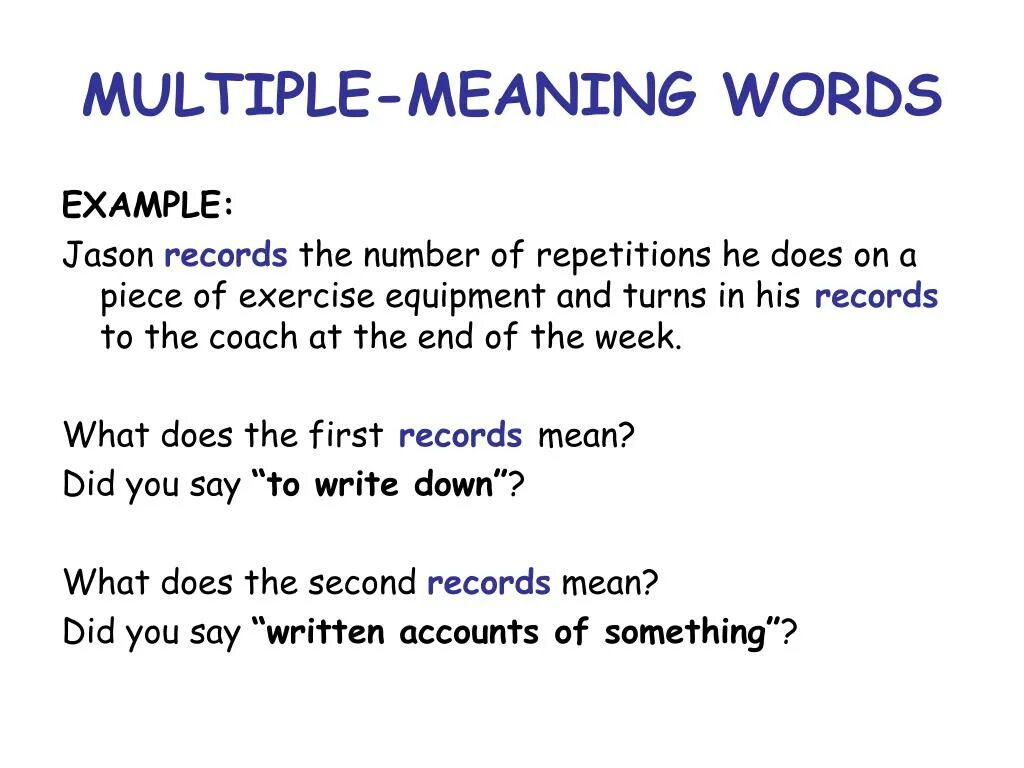 Multiple context. Multiple meaning words примеры. words with multiple meanings. the meaning of the word. monosemantic words examples.