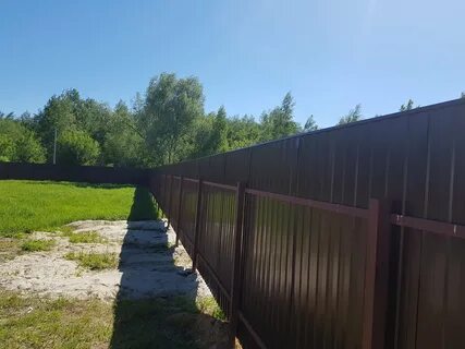 Заборы из профлиста на сваях