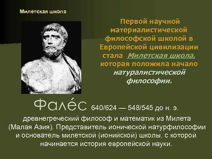 Философская школа Фалеса Милетского. Ранние греческие школа Милетская Фалес. Философия древней Греции. Милетская философская школа.. Милетская школа натурфилософии. Представители милетской школы выдвинули проблему