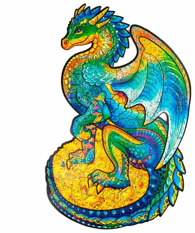 деревянный пазл дракоша