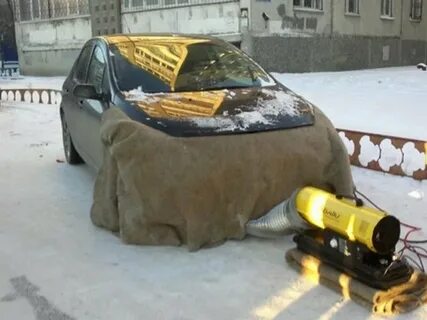Прогрев машины под окнами