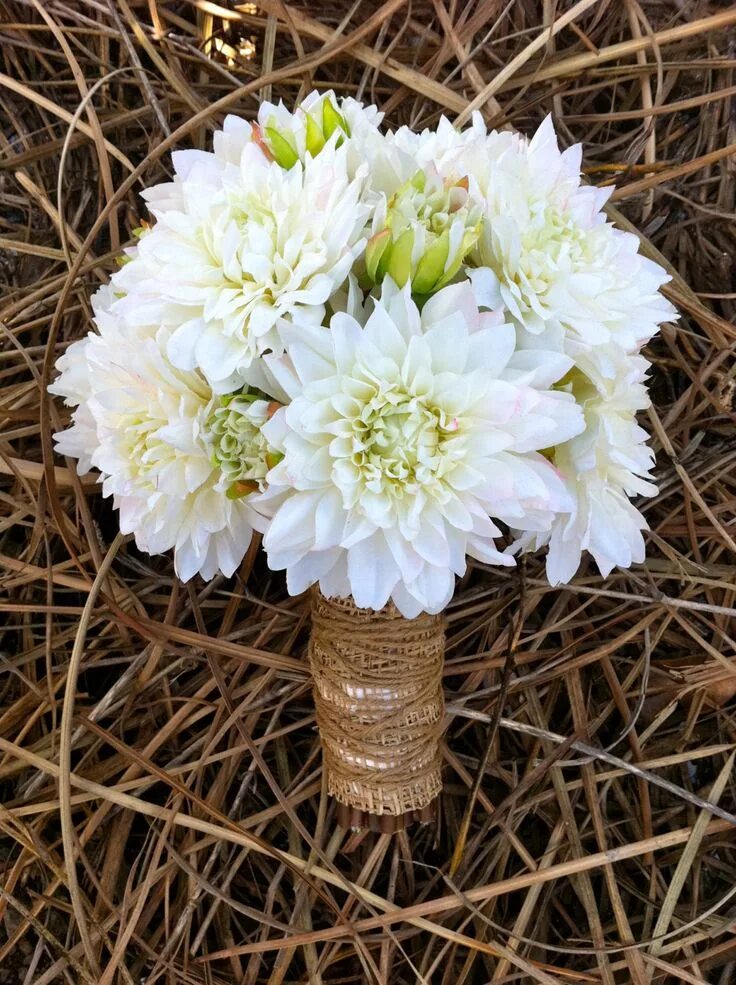 Dahlias! Bouquets de mariage blanc, Diy bouquet mariage, Bouquet de dahlia