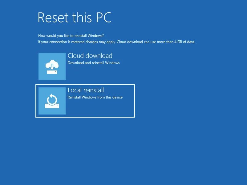 Переустановка виндовс из облака. Сброс windows. сброс windows 10 картинки. вернуть компьютер в исходное состояние загрузка из облака.