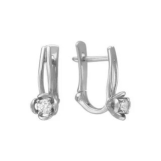 Серьги из белого золота 585 пробы