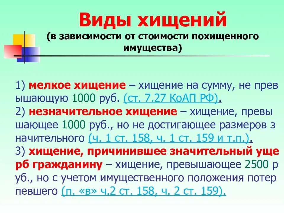 Статью 7.27 коап рф. Виды хищения. Понятие формы и виды хищения. Формы хищения в уголовном праве. Формы и виды хищения имущества.