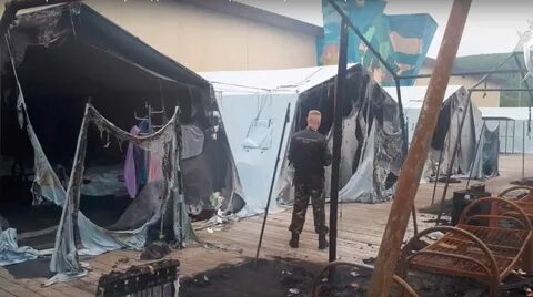 Сгорел в палатке