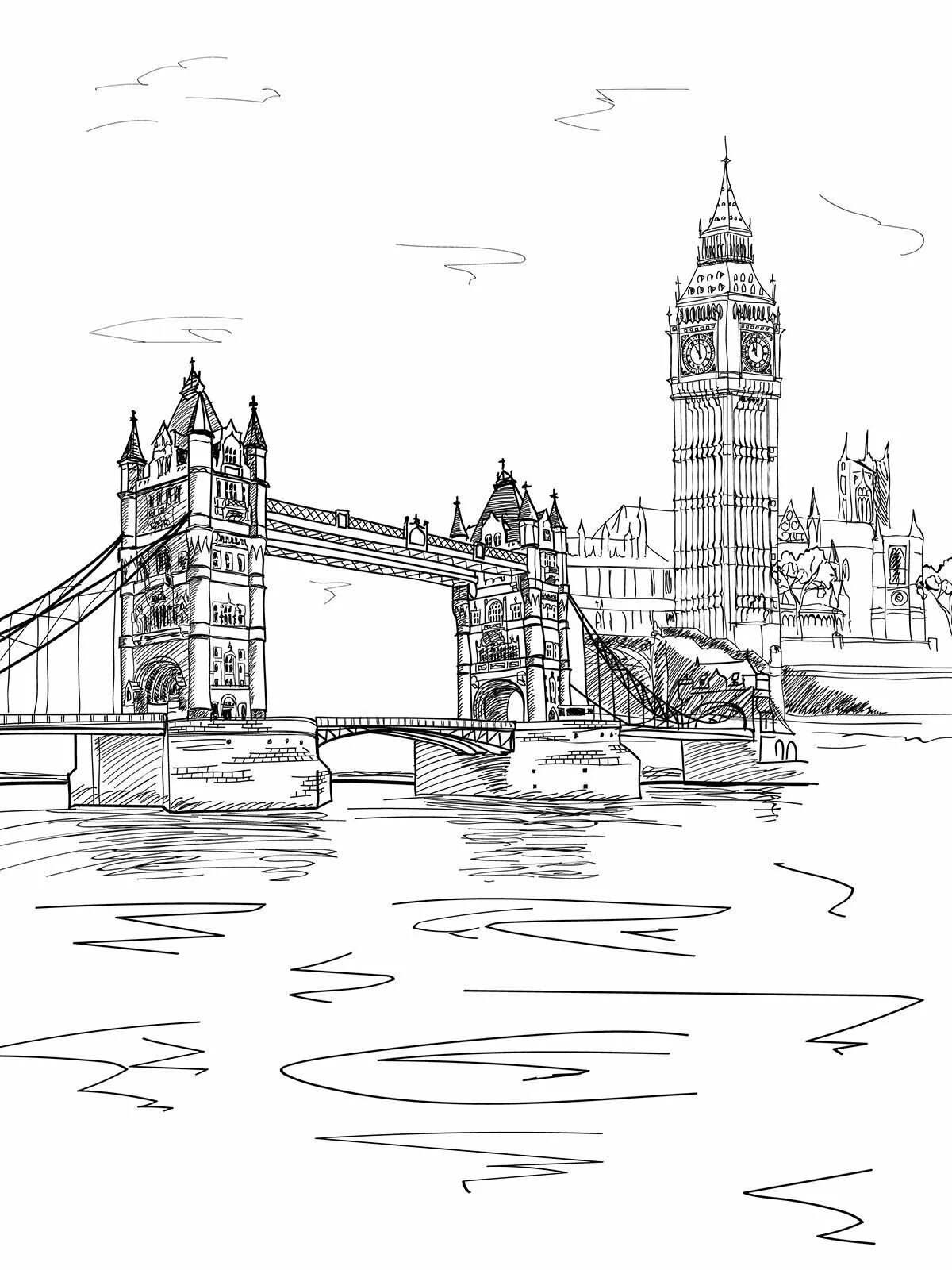 London draw. Англия биг бен скетч. Лондон набросок. London draw. Лондонское колесо обозрения.