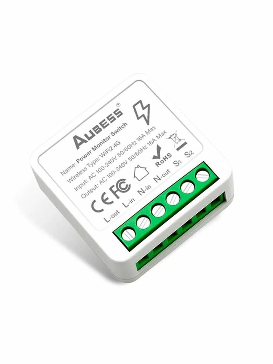 Реле mini smart switch. Умное реле aubess. wifi реле. умное wi-fi реле. умное реле с мониторингом с алисой.