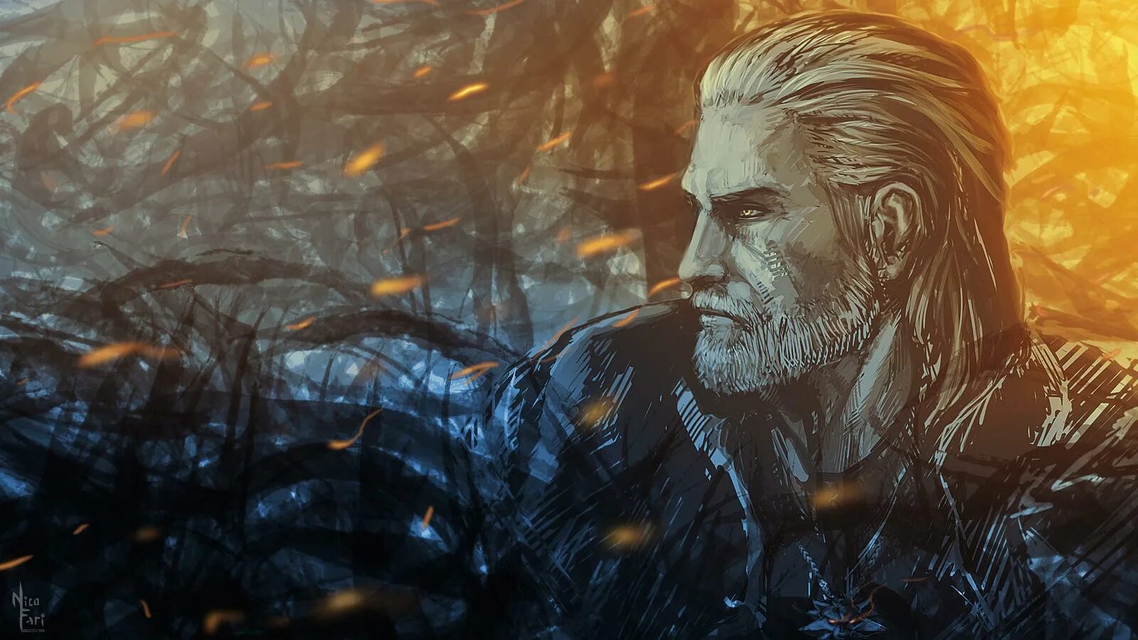 Ведьмак арты. Ведьмак арт. геральт картина. witcher 3 art. ведьмак геральт арт.