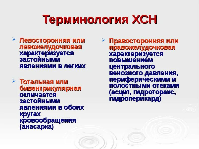 Застойная сердечная недостаточность. Тотальная сердечная недостаточность. Бивентрикулярная сердечная недостаточность. Пефентрикулярная сердечная недостаточность. Тотальная острая сердечная недостаточность.