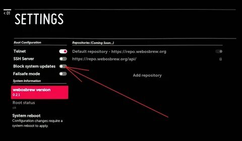 Репозитории для webos