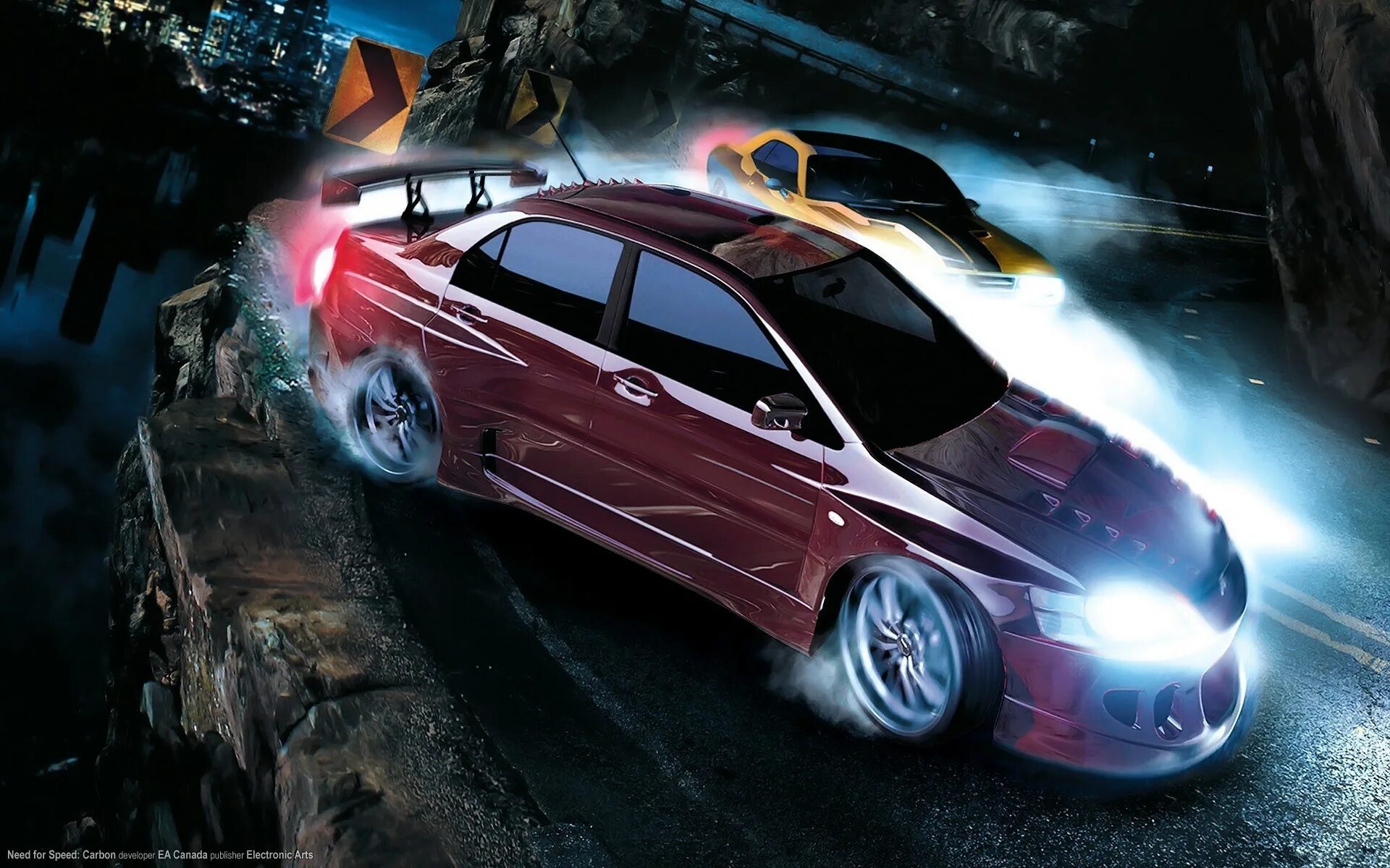 Игра на телефон на скорость. NFS Carbon Mitsubishi Lancer. Нид фор СПИД карбон 2. Need for Speed карбон. Need for Speed Carbon машины.