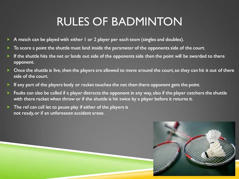 Badminton Rules. Игра в бадминтон через сетку. Подачи в бадминтоне названия. Цель игры в бадминтон. Rules player