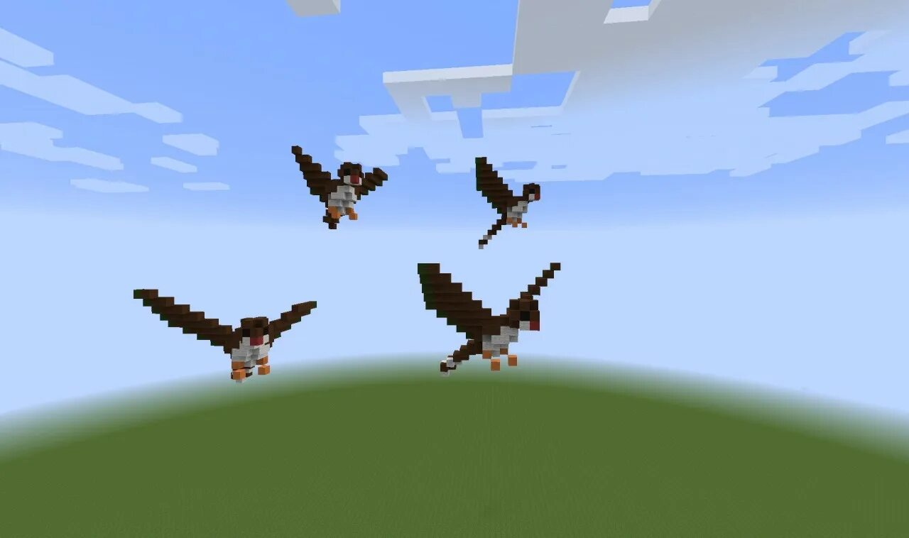 Minecraft birds. Птичка в МАЙНКРАФТЕ. Птица в Майне. Птица в МАЙНКРАФТЕ постройка. Стая птиц в МАЙНКРАФТЕ постройка.