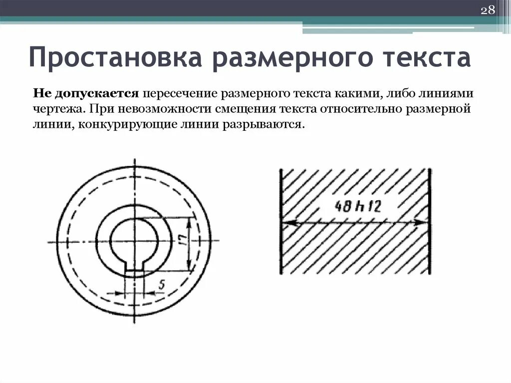 На машиностроительных чертежах не допускается
