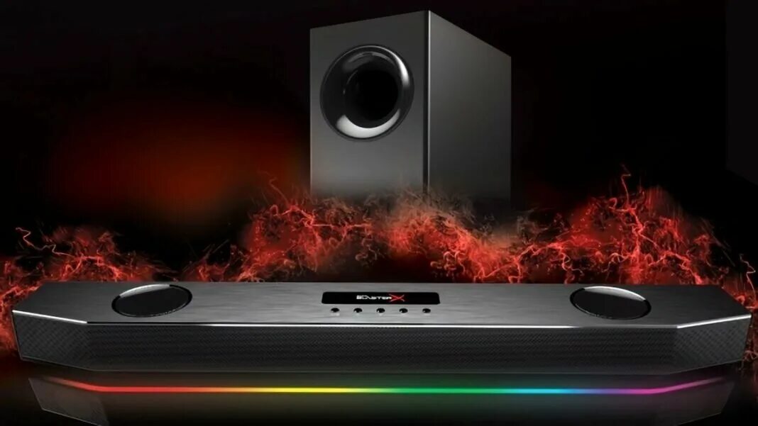 Игровой саундбар. Creative katana soundbar. sound blaster x katana. creative sound blaster katana. саундбар blaster sound.