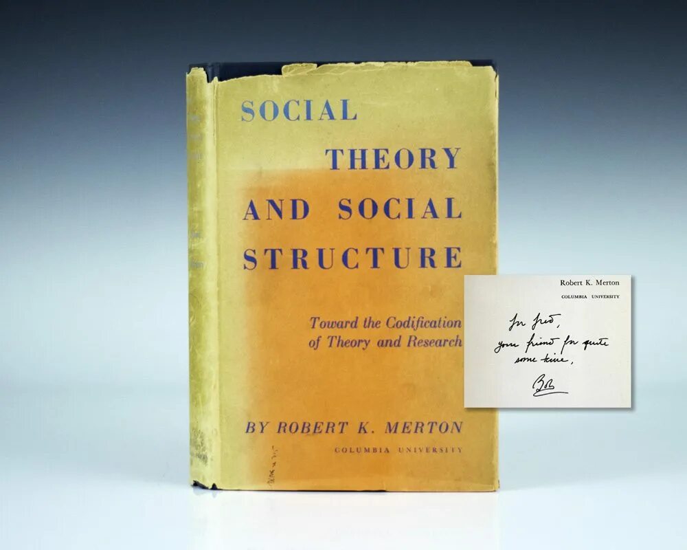 Social Theory and social structure Robert Merton. Social Theory and social structure (1949).