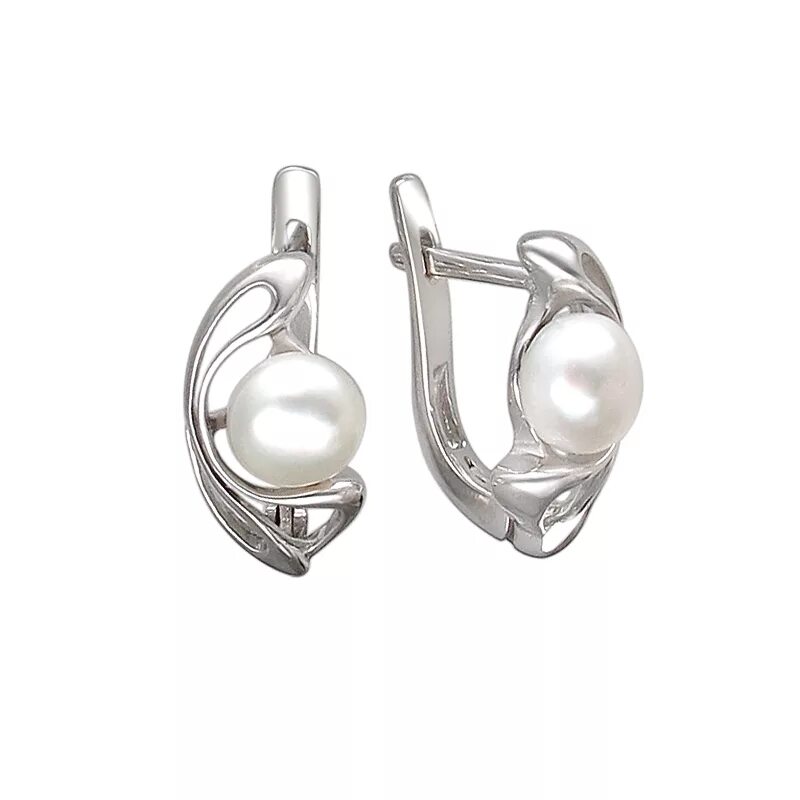 серьги из серебра с жемчугом и фианитами артикул 9135034090152. серьги красная пресня серебро арт. серьги с культивируемым жемчугом. сережки с искусственного выращенного жемчуга. серьги с культивированным жемчугом.
