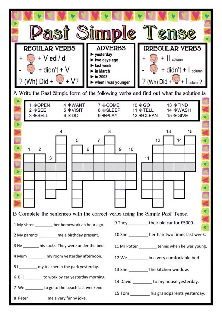 Past simple a2 Worksheets. Past simple на английском 5 класс Worksheets. Паст Симпл в английском Worksheets. Неправильные глаголы кроссворд.