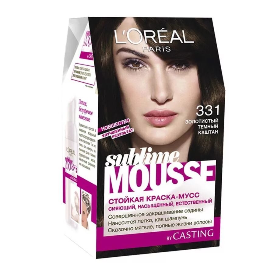 L'Oreal Paris / стойкая краска для волос "Sublime Mousse" 7. L'Oreal Paris / стойкая краска для волос "Sublime Mousse" 623. Loreal краска для волос темный каштан. Краска для волос лореаль темный каштан. Лореаль темно каштановый