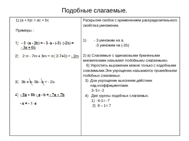 Подобные слагаемые 6 класс виленкин. Математика 6 класс Виленкин подобные слагаемые. Раскрытие скобок и приведение подобных. Коэффициент подобные слагаемые 6 класс. Раскрытие скобок с коэффициентом.