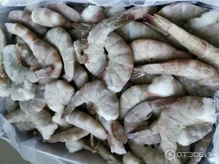 Сырые замороженные креветки